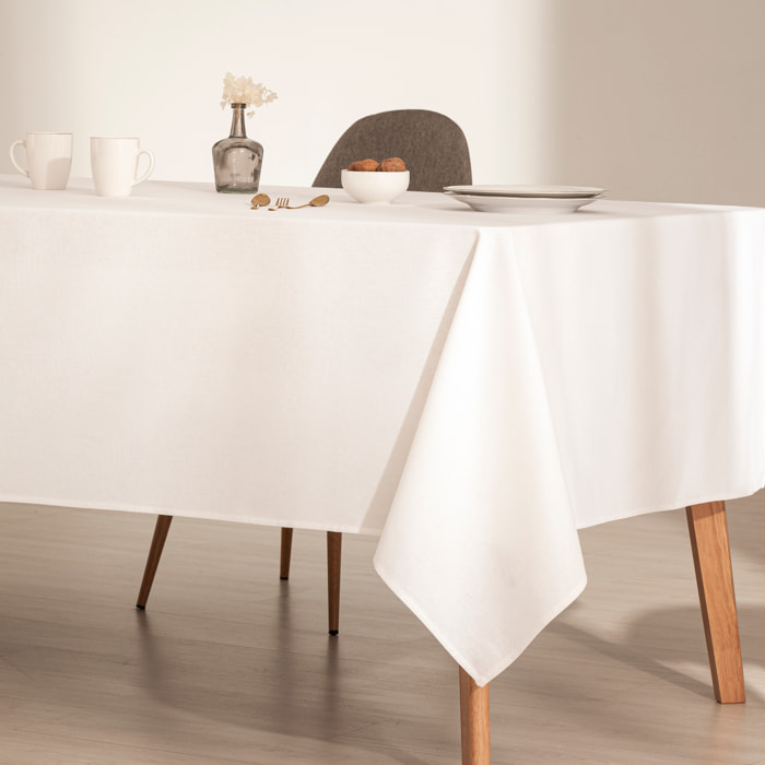 Nappe imprimée anti-tâches KAHU BLANC