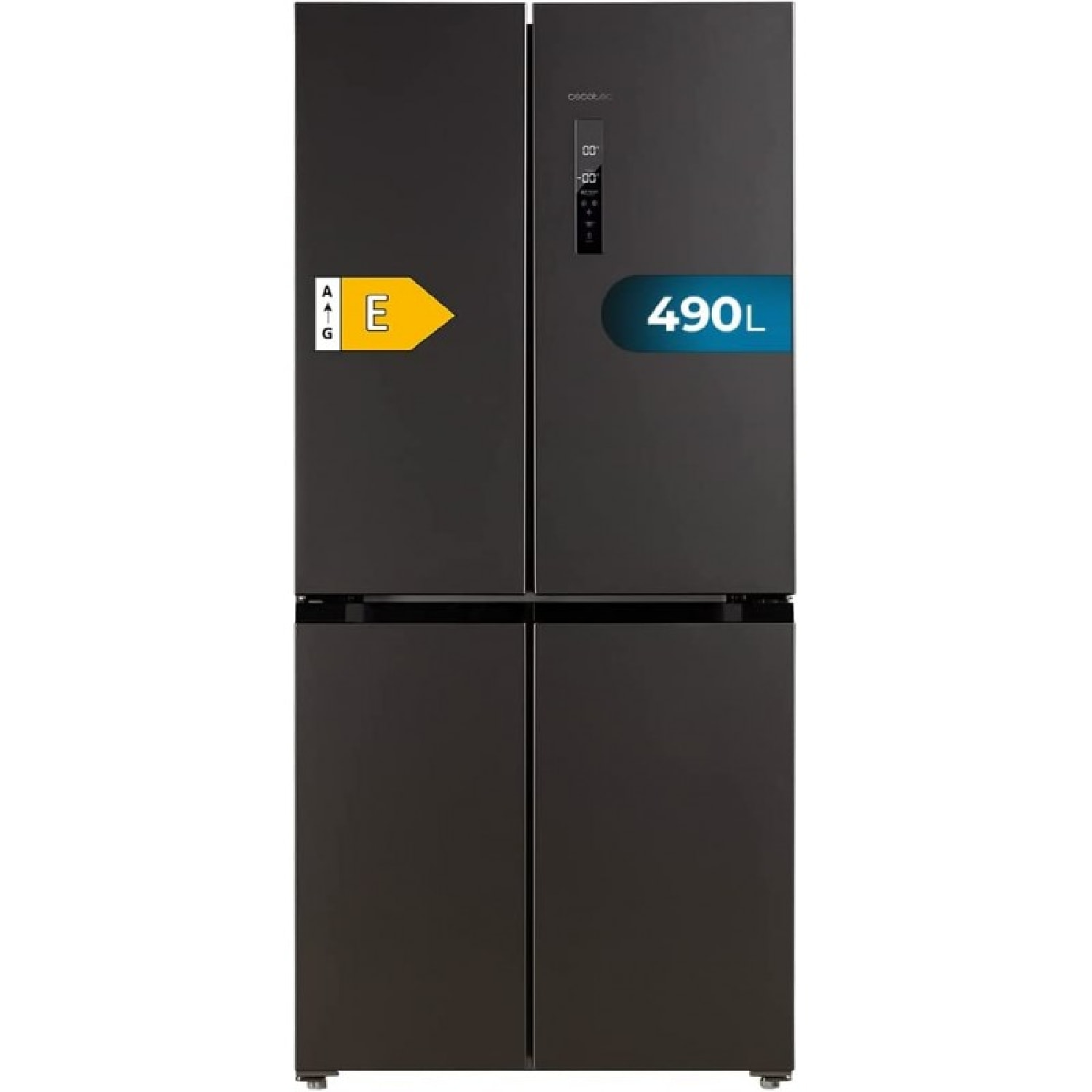 Frigorífico Americano 4 Puertas Dark de 490 L CoolMarket 4D 490 Dark E. 183 cm d