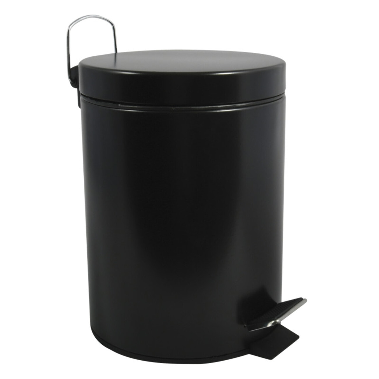 Poubelle à pédale Inox 5L Noir MSV