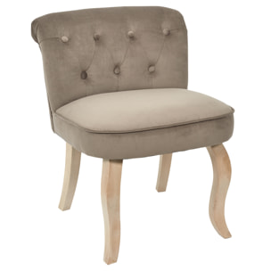 Fauteuil Eleonor Velours Taupe