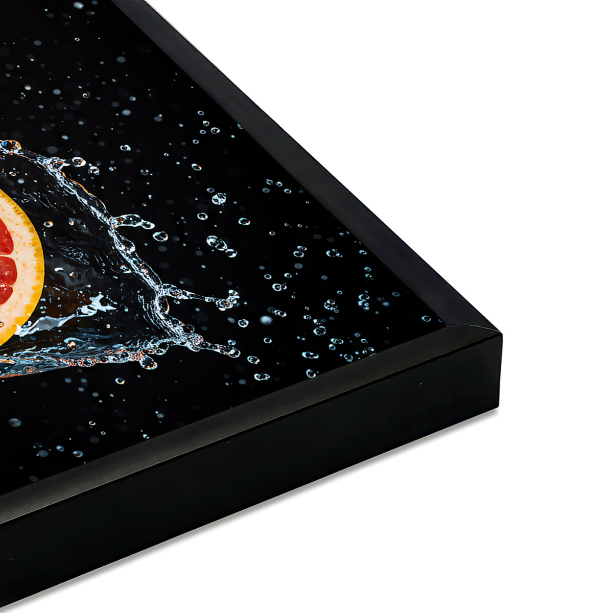 Affiche encadreé pamplemousse Affiche + cadre en métal - Noir