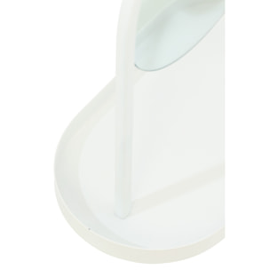 J-Line Miroir de Table + Support Bijoux - métal - blanc - small