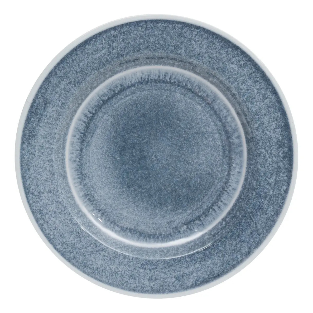 Lot de 6 assiettes plate Fanny D28cm bleu