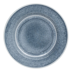Lot de 6 assiettes plate Fanny D28cm bleu