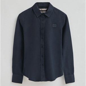 Camisa azul marino de corte slim con logo Polo Club
