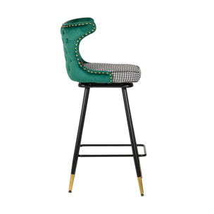 Taburete Bar Velvet Verde Clinton 46x53x105 Cm