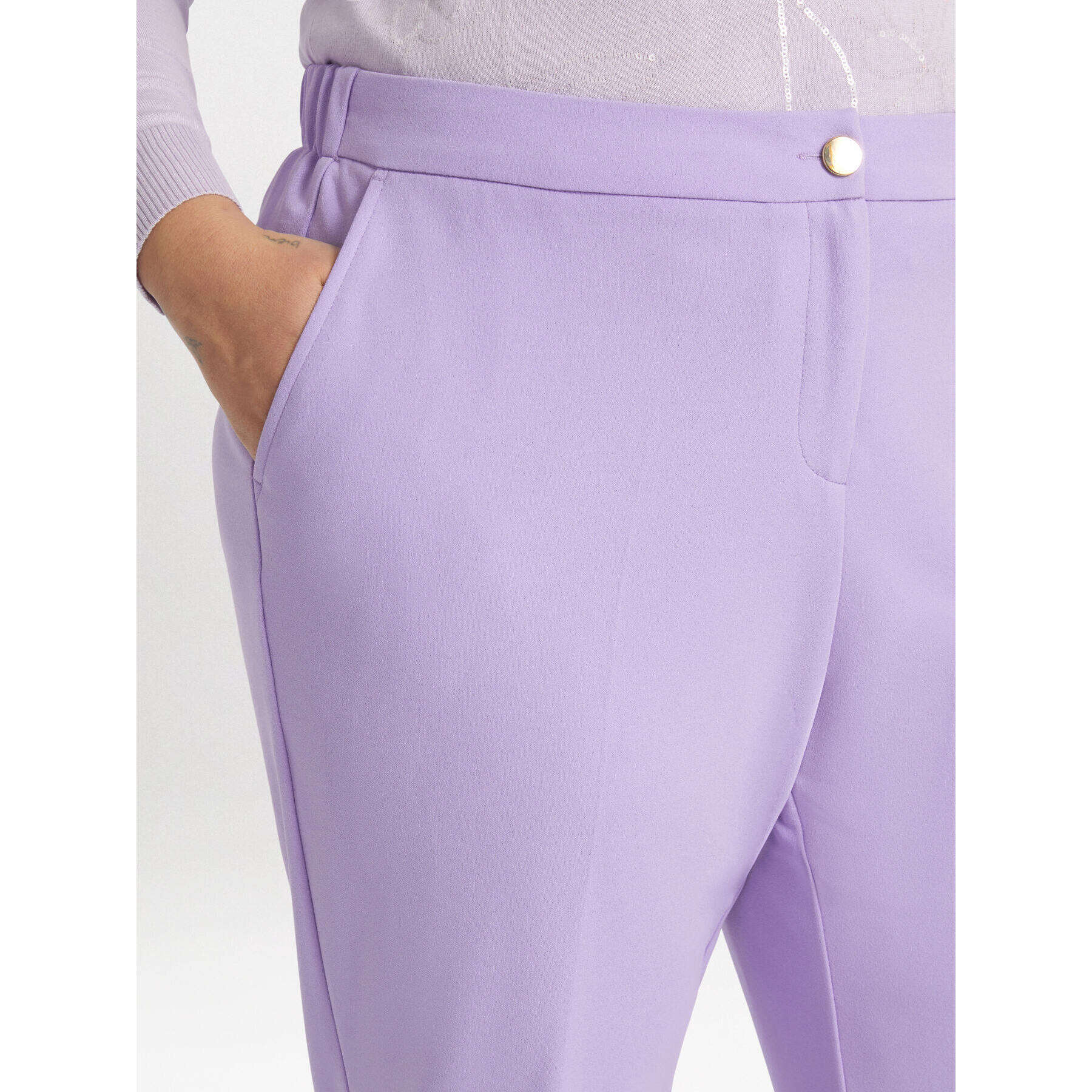 Fiorella Rubino - Pantaloni dritti eleganti - Viola