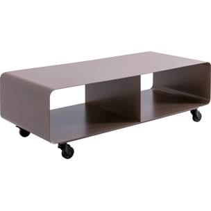 Meuble TV Lounge à roulettes taupe Kare Design