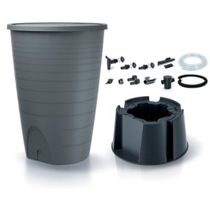 Depósito para agua de lluvia, incluye base y set de conexión peruno set 260l., dimensiones (mm) 720x720x1260