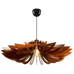 Juego de 2 lámparas de techo 45 cm. nogal, tipo e 27 max 45 - 60 w