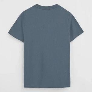 Pack hombre de tres camisetas negra, azul denim y blanca de manga corta y bordado Rigby Go