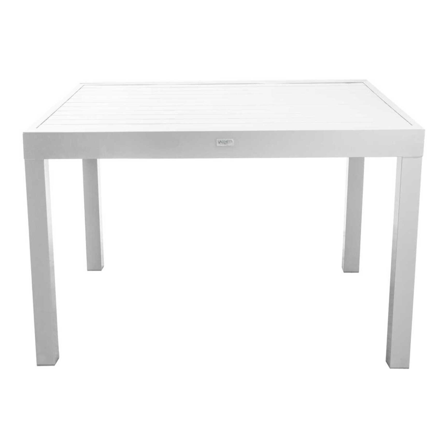 Tavolo allungabile Sullivan Vacchetti in alluminio bianco cm90/180x90h73