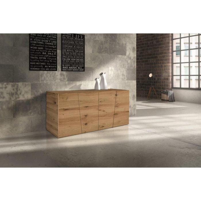 Credenza SAN BABILA rovere nodato spazzolato 180x50 cm H 75 cm