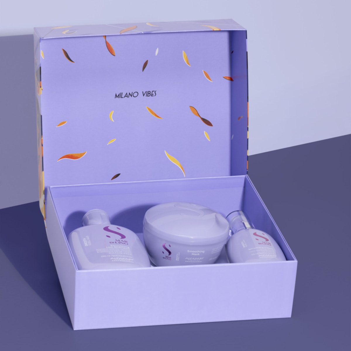 ALFAPARF MILANO Set Holiday Semi Di Lino Smooth Shampoo 250ml + Mask 200ml + Leave In 125m