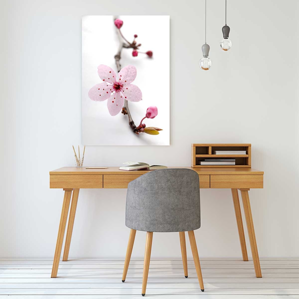 Tableau fleurs prunus Toile imprimée