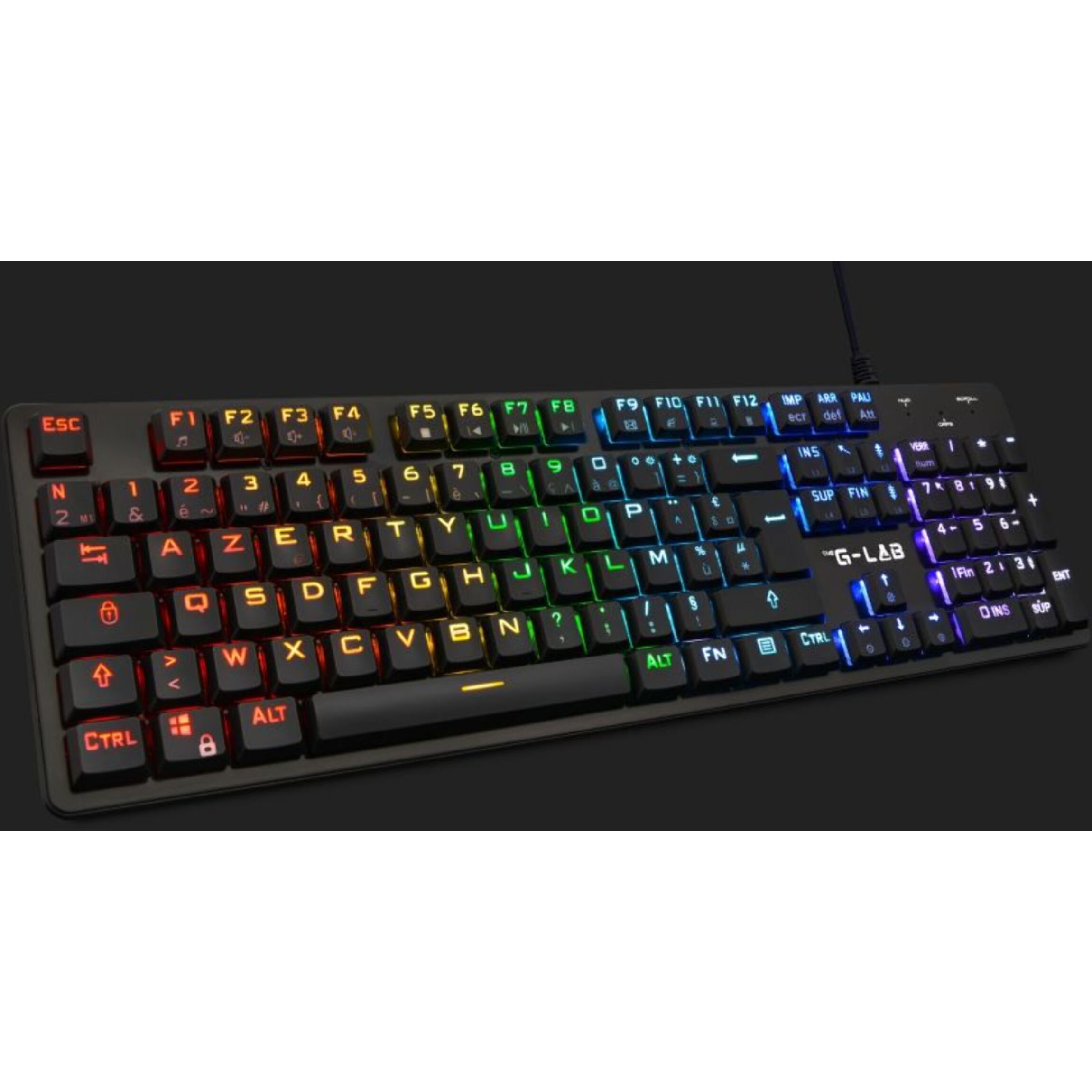 Clavier gamer THE G-LAB KEYZ- PLATINIUM FR