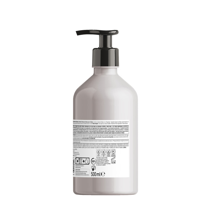 Shampoing Silver Éclat Cheveux Blancs ou Gris 500ml - Série Expert