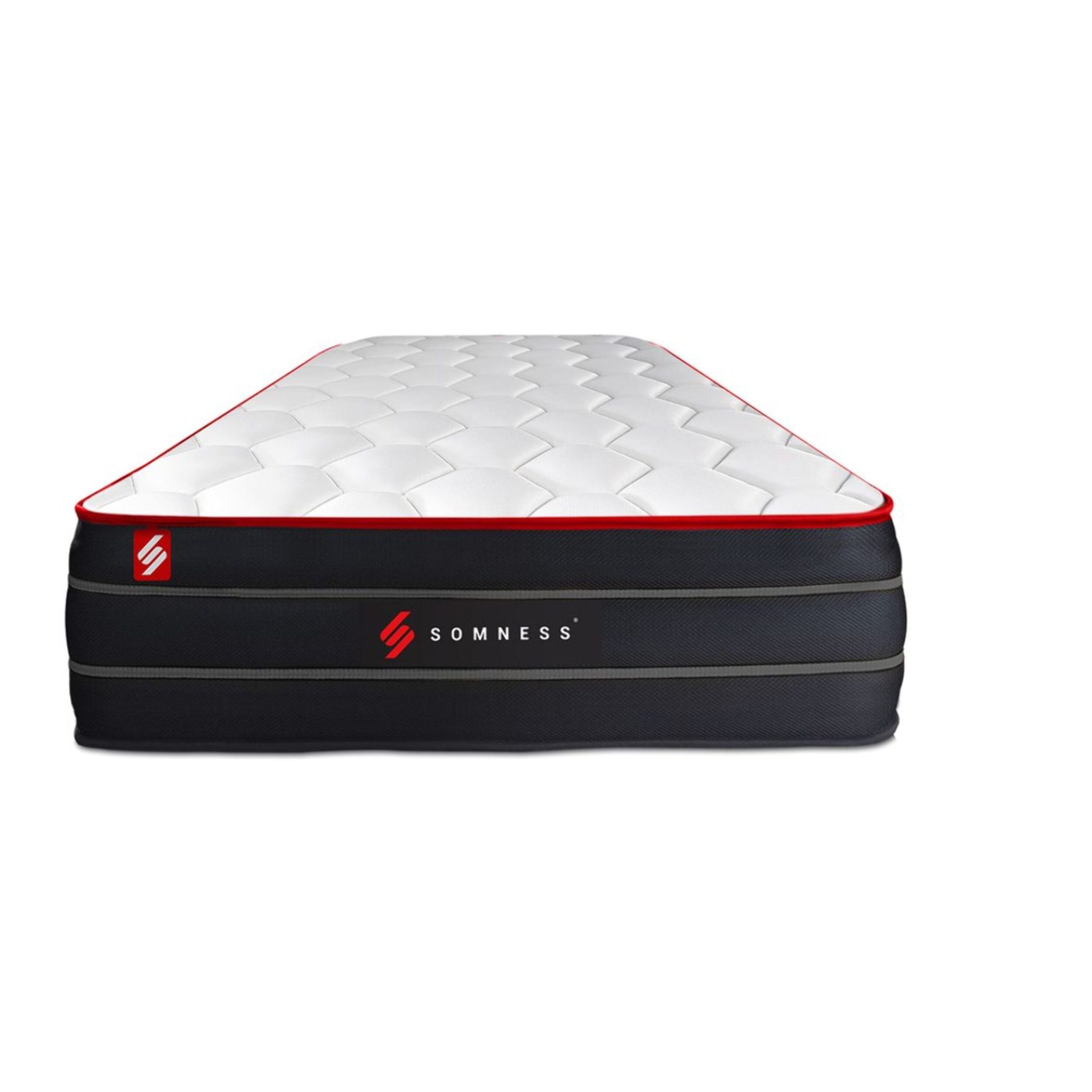 Ensemble Matelas Sommier 90x190 cm - Sommier Blanc (déjà monté) - Boost