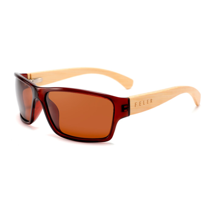 Gafas de Sol Feler 1059-2 Polarizadas de Madera Unisex 60 mm