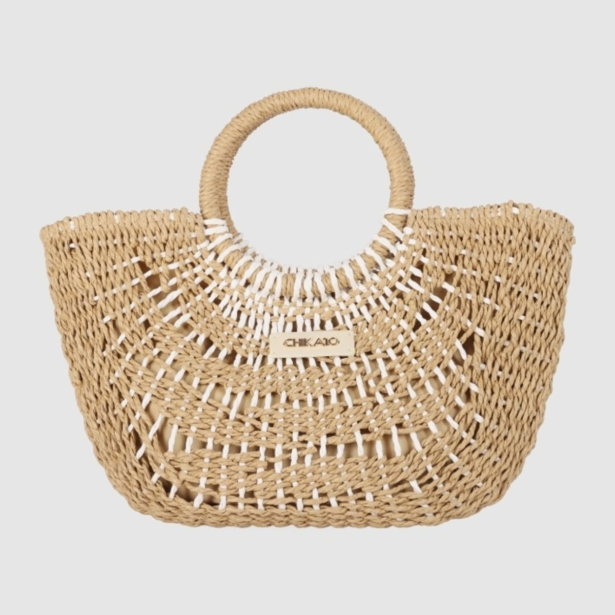 Bolso - Beig - Medida: 38 cm x 25 cm x 10 cm