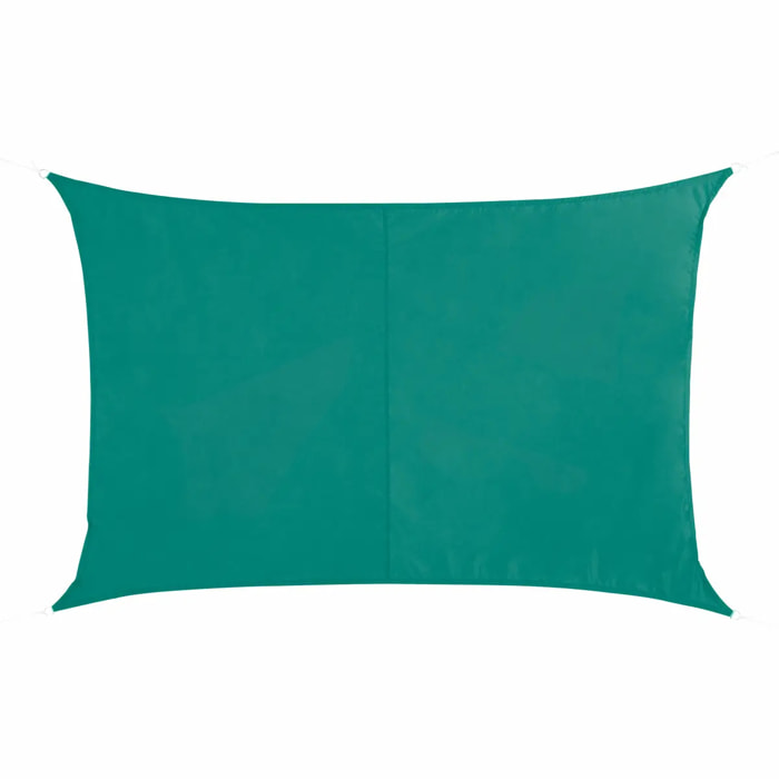 Voile d'ombrage rectangulaire "Curacao" émeraude 3x2m en polyester