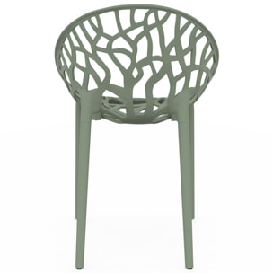 Chaises de jardin empilables Mira vertes - lot de 4