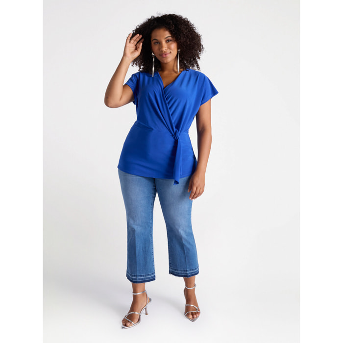 Fiorella Rubino - Vaqueros cropped - Azul