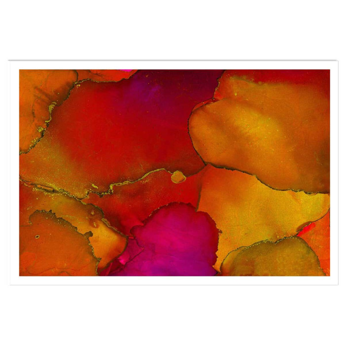 Poster fragments orangés Affiche seule