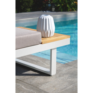 TOKYO - Salon de jardin 4 places en bois d'acacia et aluminium