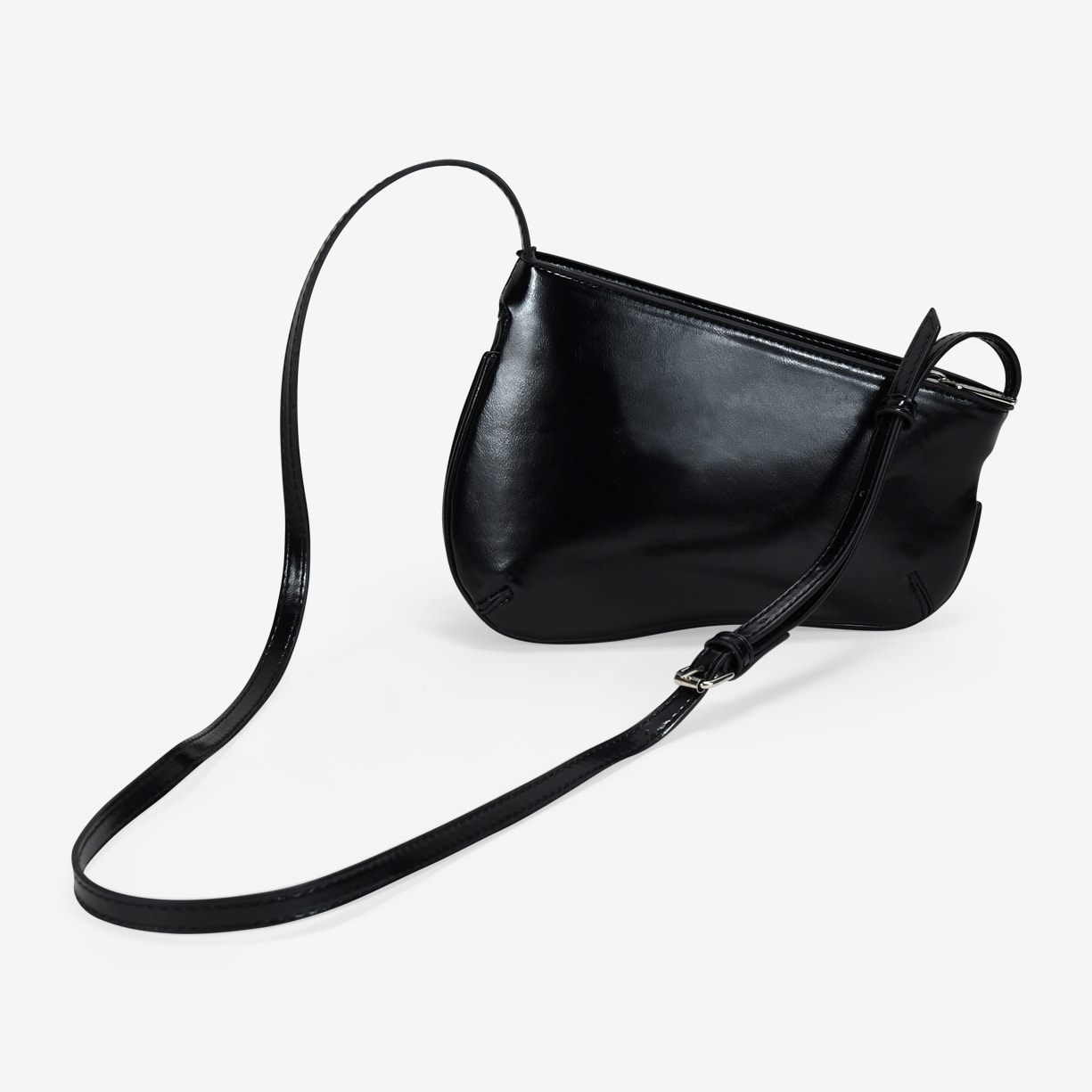 Bolso bandolera negro con cremallera