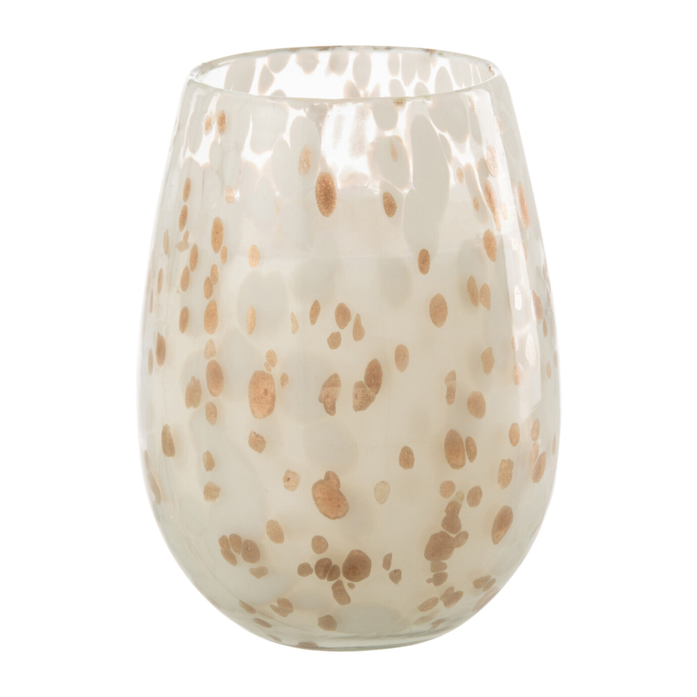 J-Line bougie parfumée Mia - Osmanthus & Suede - verre - blanc/mix - medium - 120H