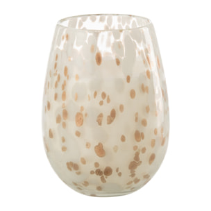 J-Line bougie parfumée Mia - Osmanthus & Suede - verre - blanc/mix - medium - 120H