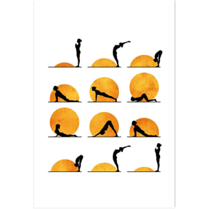 Affiche graphique Yoga sun Affiche seule