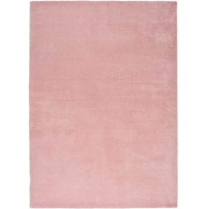 BERNA Alfombra lisa de pelo corto rosa, varias medidas disponibles.