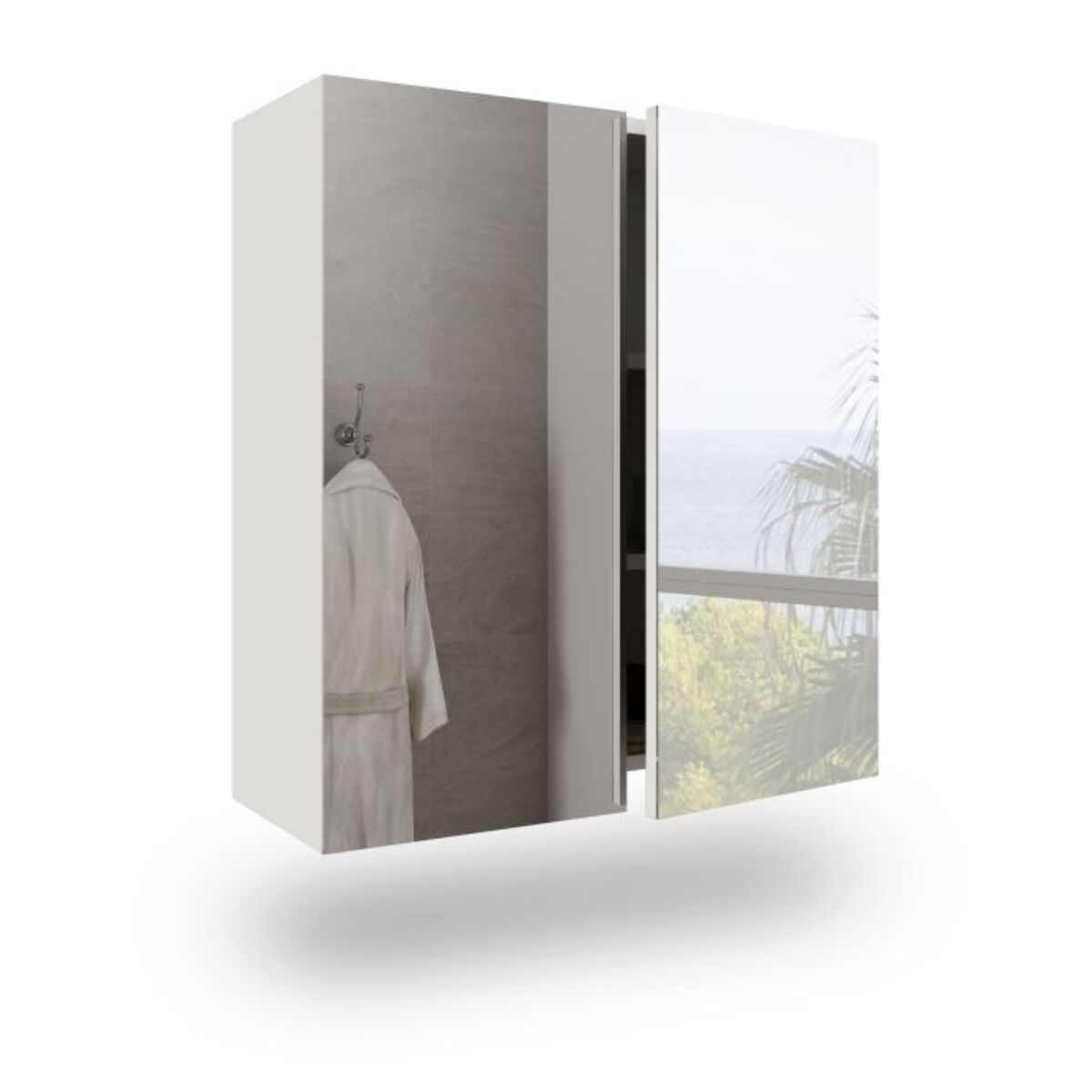 Armario camerino con espejo Inspire Blanco Brillo