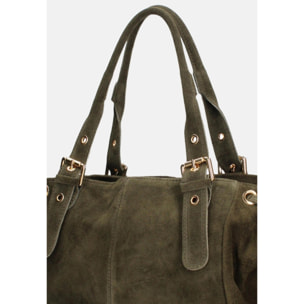Borsa a mano da donna Made in Italy - Modello Celeste Plus - 100% pelle - 20.0 x 28.5 x 41.0 cm