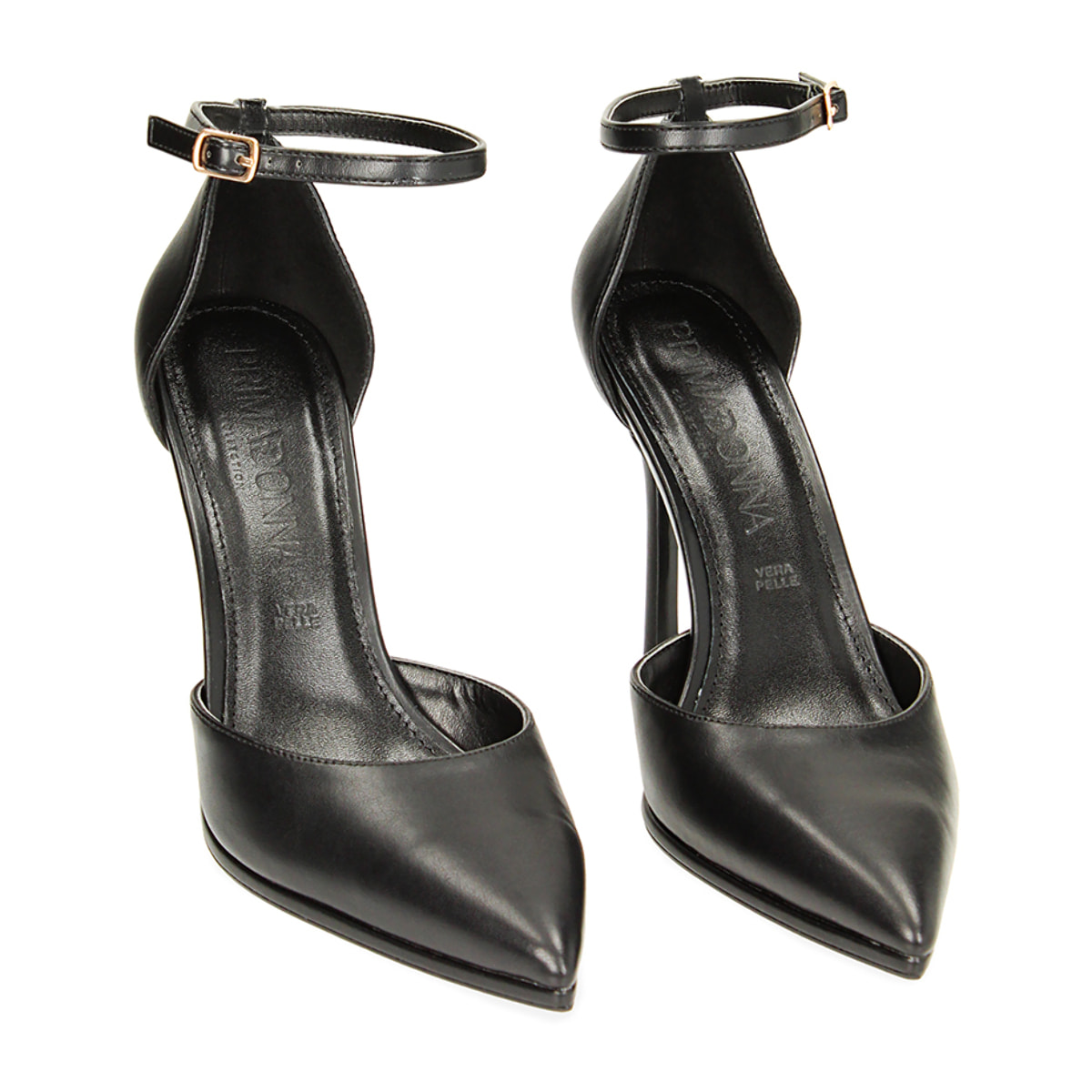 Décolleté Open Shank nere, tacco 10 cm