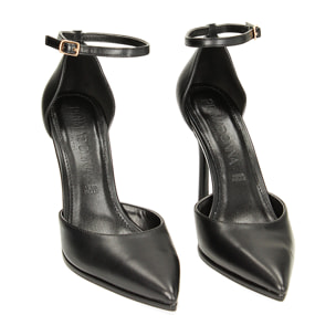 Décolleté Open Shank nere, tacco 10 cm