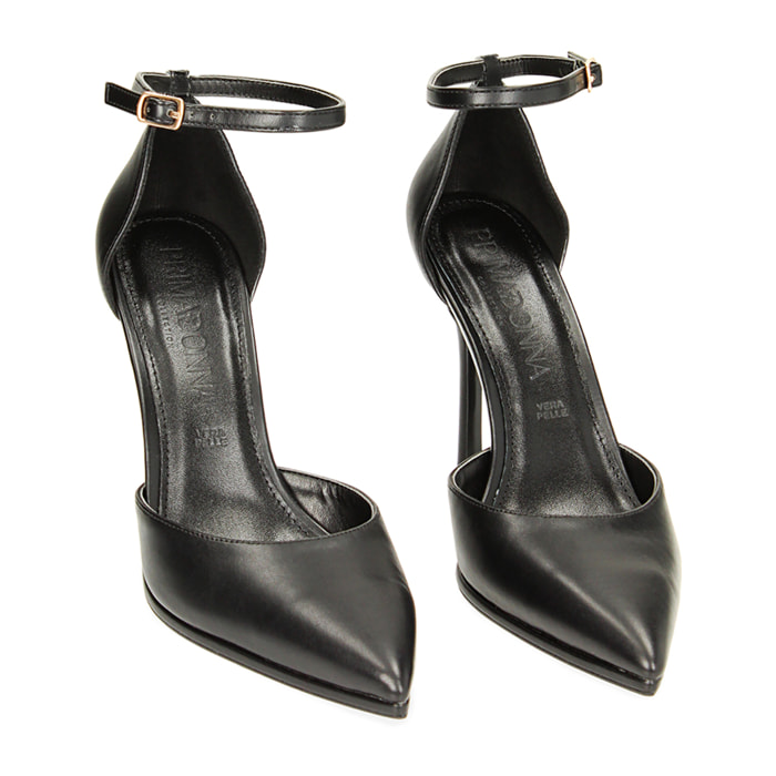 Décolleté Open Shank nere, tacco 10 cm