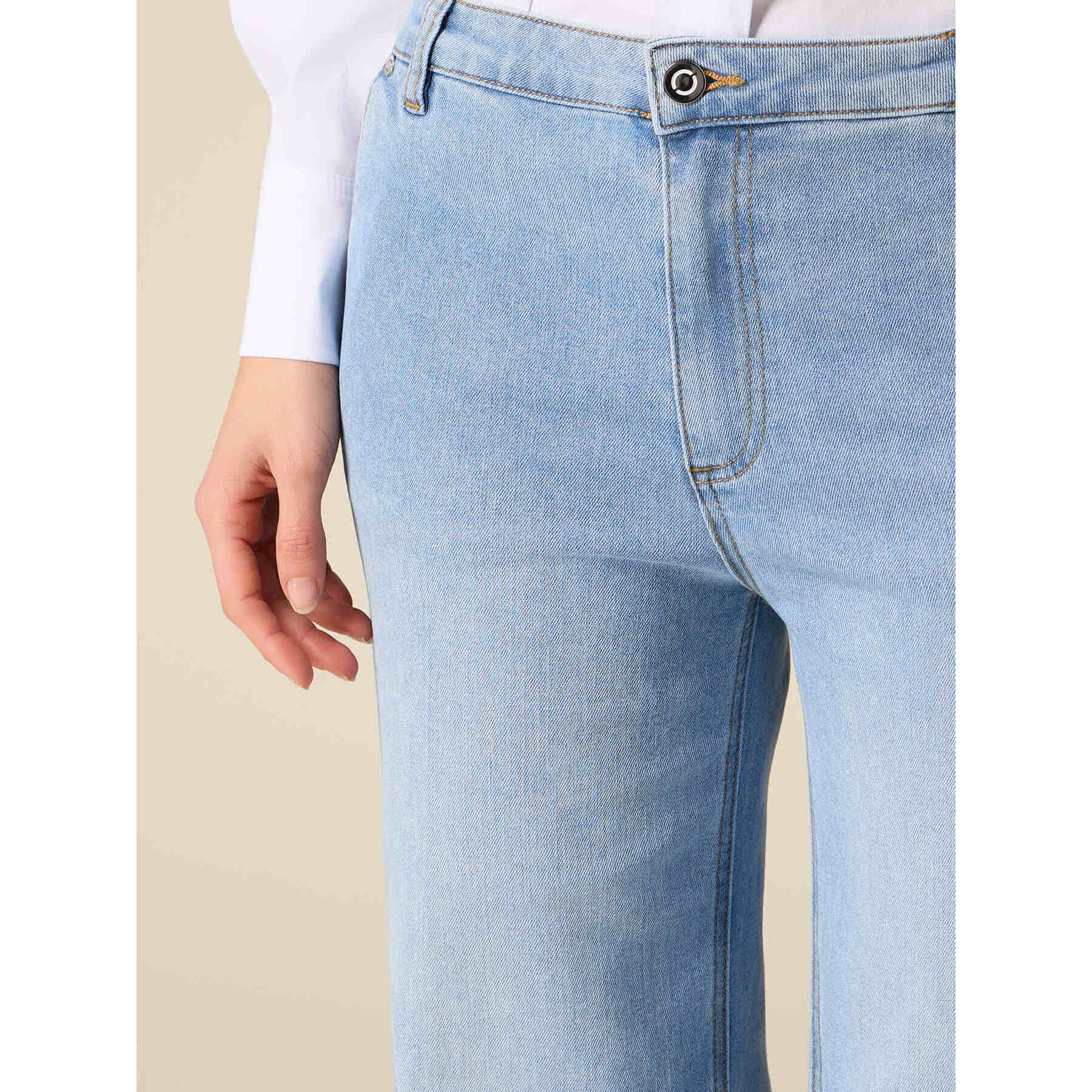 Oltre - Jeans palazzo - Light - blue