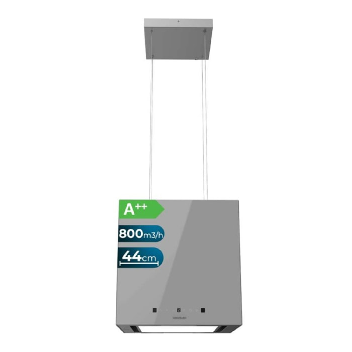 Cecotec Cappa a isola Bolero Flux CCT 448000 Glass Grey A++