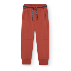 PantalÃ³n liso en felpa de color naranja, PantalÃ³n, niÃ±o