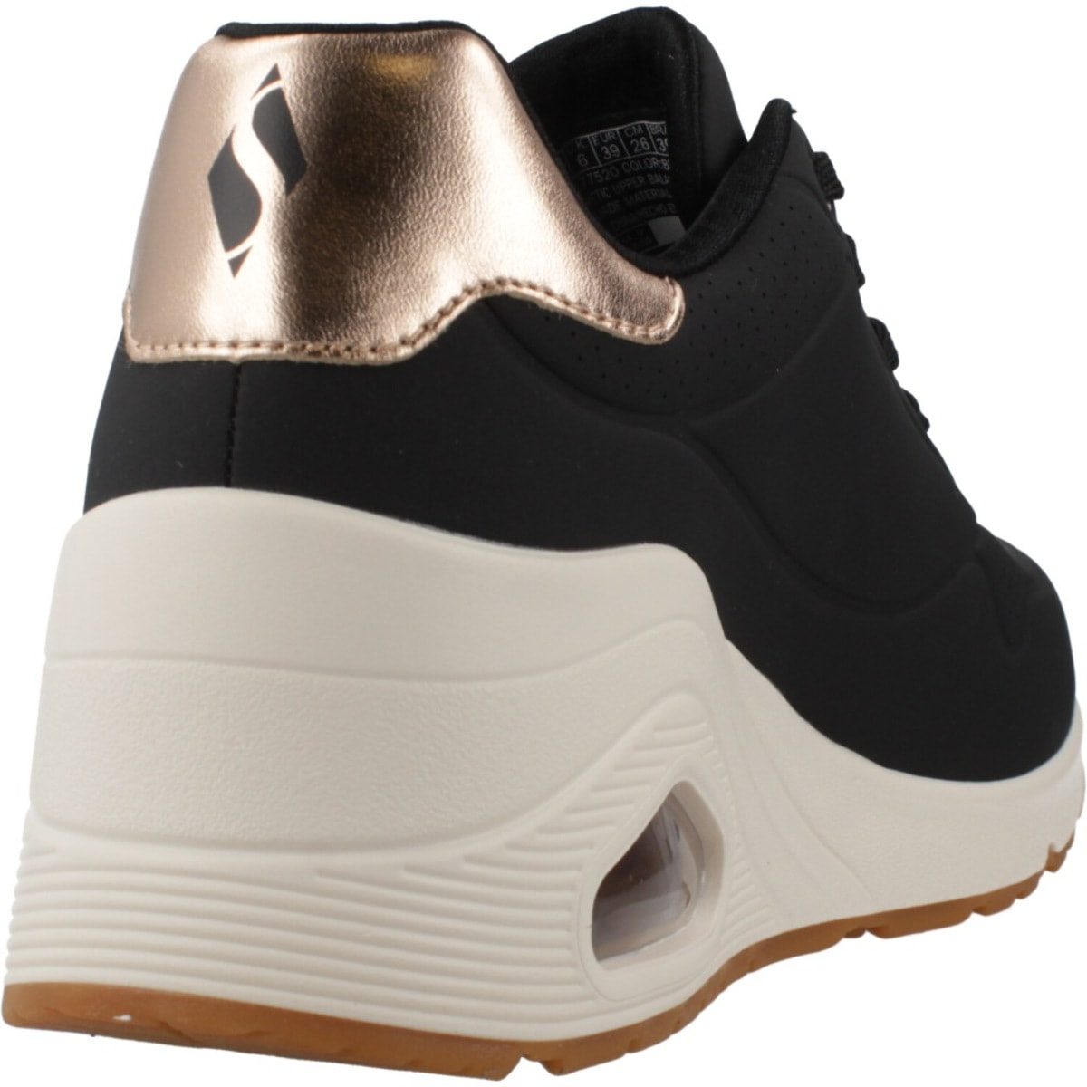 Sneakers De  Mujer Uno Wedge - Hi Steps Negro