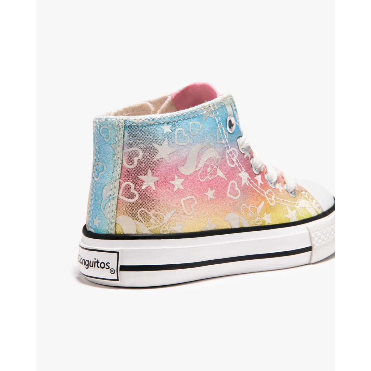 Sneakers alte multicolor che si illuminano al buio