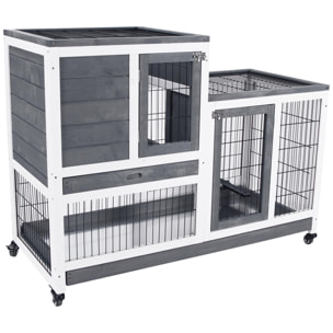 Pawhut - Chenil extérieur pour chien - cage chien - enclos chien - toile  toit imperméable anti-UV, porte verrouillable, 2 bols rotatifs - acier noir  oxford pourpre