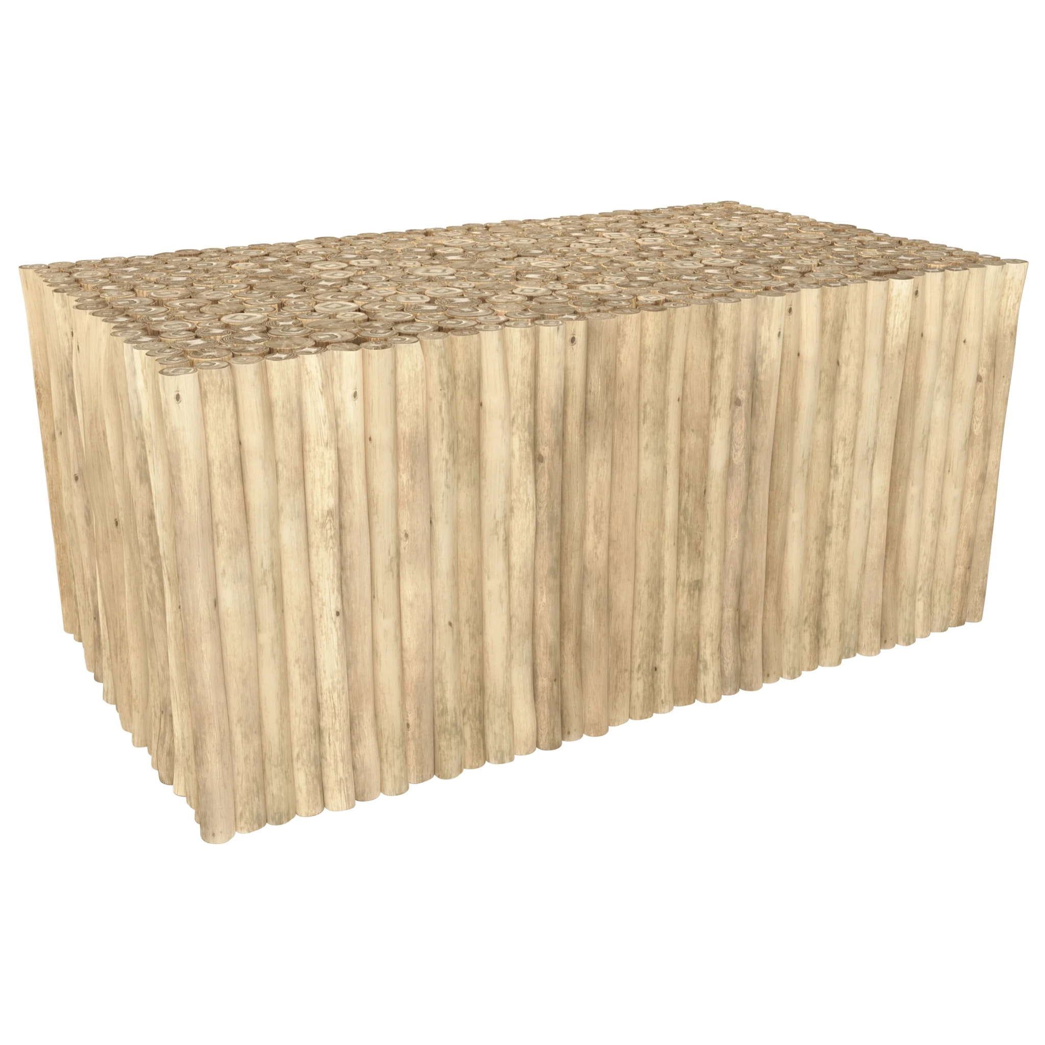 Table basse de jardin  rectangulaire 90x50cm en teck - Imani