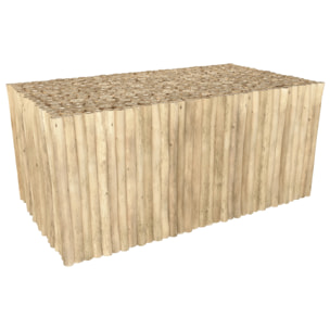 Table basse de jardin  rectangulaire 90x50cm en teck - Imani