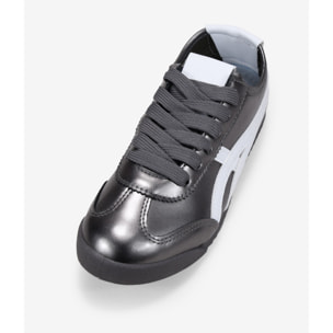 Zapatillas planas plomo con cordones