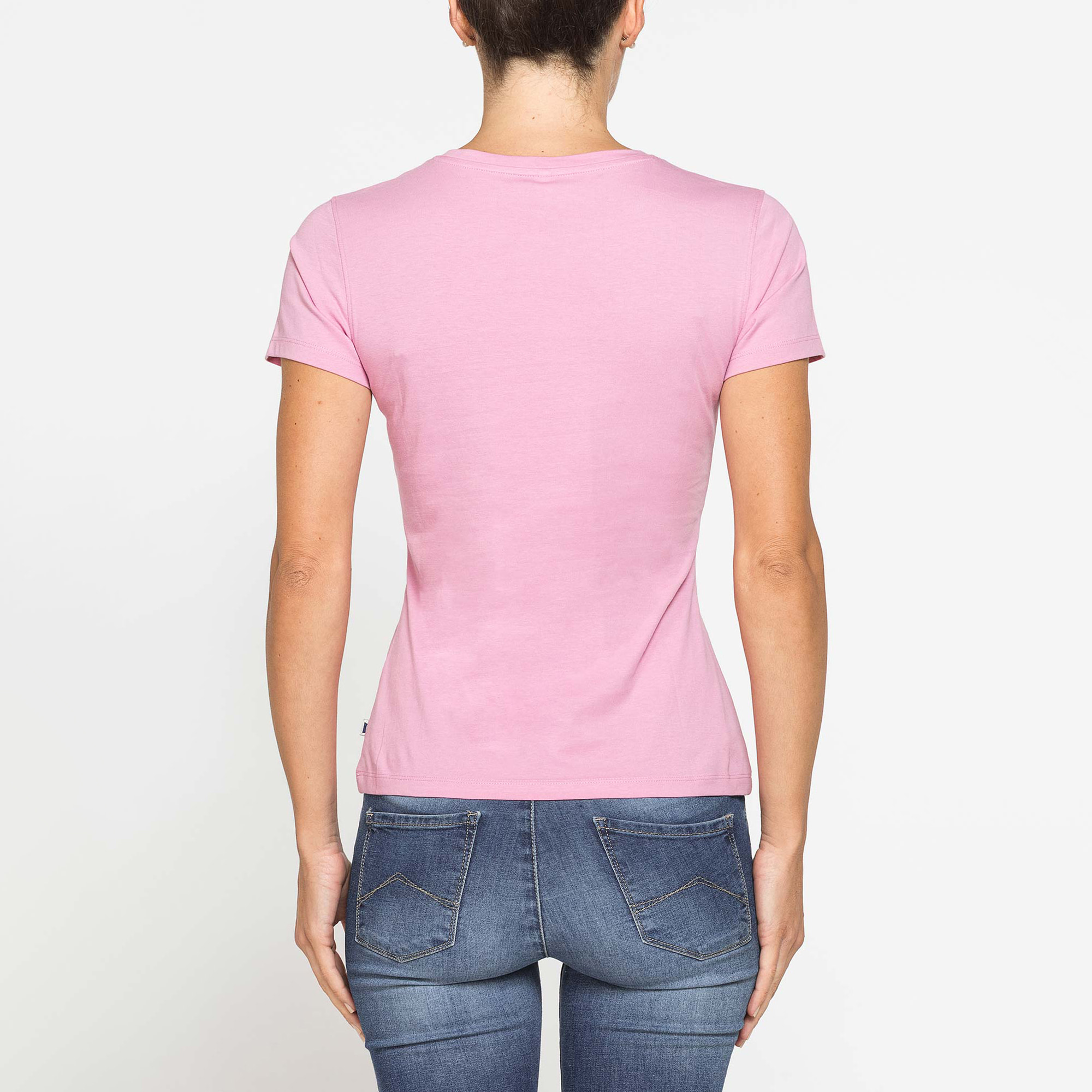 T-SHIRT CON STAMPA FRONTALE IN JERSEY DI COTONE