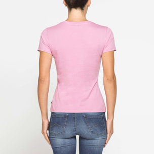 T-SHIRT CON STAMPA FRONTALE IN JERSEY DI COTONE